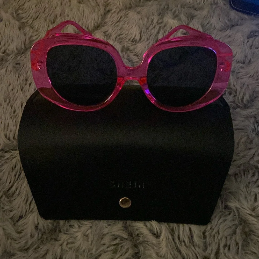 Hot pink shades 🛍️ SHEIN with case